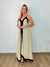 Vestido Ana Midi Bege/Preto - comprar online