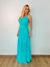 Vestido Larissa Longo Com Faixa Verde