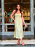 Vestido Ana Busto Estruturado Amarelo Linho