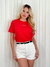 Camiseta Boy Vermelho Colcci