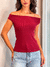 Blusa Katia Ombro A Ombro Vinho na internet