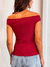 Blusa Katia Ombro A Ombro Vinho - Estação Store - Moda Feminina Elegante e Moderna  | Compre Agora e Arrase!