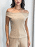 Blusa Katia Ombro A Ombro Bege - Estação Store - Moda Feminina Elegante e Moderna  | Compre Agora e Arrase!
