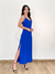 Vestido Luci Longuete Com Fenda Azul na internet