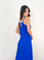 Vestido Luci Longuete Com Fenda Azul - Estação Store - Moda Feminina Elegante e Moderna  | Compre Agora e Arrase!