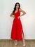 Saia Olivia Peplum Mid Vermelho
