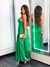 Vestido Cetim Ana Verde Com Alças
