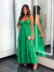 Vestido Cetim Ana Verde Com Alças