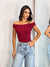Blusa Katia Ombro A Ombro Vinho - comprar online