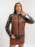 Jaqueta Lucia Marrom/Preto Patchs Amb - comprar online