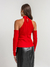 Blusa Larissa Vermelho M/Longa Amb - Estação Store - Moda Feminina Elegante e Moderna  | Compre Agora e Arrase!