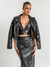Cropped Mariza Preto Couro Eco Amb - comprar online