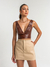 Shorts Saia Irene Bege Alfaiataria Amb