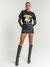 Shorts Saia Natalia Preto Couro Eco Amb
