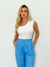 Blusa Luci Decote Assimetrico Off White