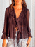 Blusa Lia M/Longa Marrom - Estação Store - Moda Feminina Elegante e Moderna  | Compre Agora e Arrase!