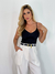 Top Cropped Loise Malha Preto
