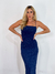 Vestido Lorena Franzido Com Hotfix Azul Marinho - comprar online