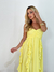 Vestido Aysha Longo Com Babado Amarelo - loja online