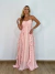 Vestido Aysha Longo Com Babado Rosa - comprar online
