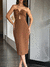 Vestido Midi Laço Tomara Que Caia na internet