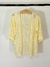 Cardigan Larissa Furado Amarelo