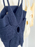 Cropped Top Flora Azul Marinho na internet