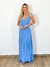 Vestido Cris Decote Longo Azul