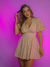 Vestido Ester Curto Em Laise Cintura Imperio Bege Amb - comprar online