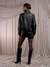 Shorts Saia Amanda Ilhos Couro Eco Preto Amb - comprar online