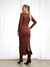 Vestido Heloisa Marrom Super Midi Amb na internet