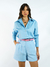 Camisa Juliane Alongada Azul Amb