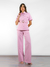 Camisa Fernanda Acinturada Rosa Amb
