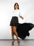 Saia Vanessa Preto Com Babados Amb - comprar online