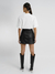 Shorts Saia Alice Couro Eco Preto Amb - comprar online