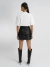 Shorts Saia Alice Couro Eco Preto Amb - comprar online