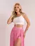 Shorts Saia Clea Rosa Longa Paete Amb - comprar online