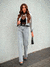 Calça Wid Leg Juliana Cinza - comprar online