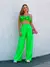 Top De Alca Com Babado Detalhe Circular Verde Emil