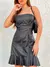 Vestido Couro Eco Babados Bianca na internet