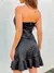 Vestido Couro Eco Babados Bianca - Estação Store - Moda Feminina Elegante e Moderna  | Compre Agora e Arrase!