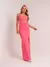 Vestido Rebeca Longo Cruzado Rosa Amb