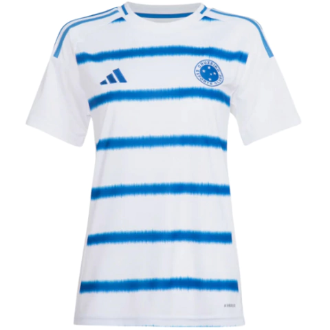 Camisa Cruzeiro II 25/26 - Torcedor Adidas Feminina - Branca com detalhes em azul - comprar online