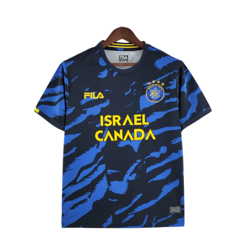 Camisa Maccabi Tel Aviv II 22/23 - Torcedor Fila Masculina - Azul com detalhes em amarelo