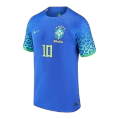 Camisa Retrô Seleção Brasileira II 2022/23 - Masculina Nike - Azul com detalhes em verde - comprar online