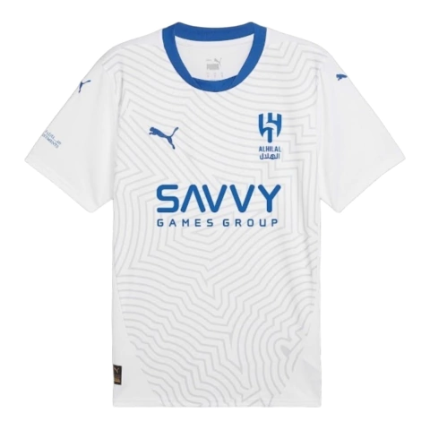 Camisa Al-Hilal II 24/25 - Torcedor Puma Feminina - Branca com detalhes em azul