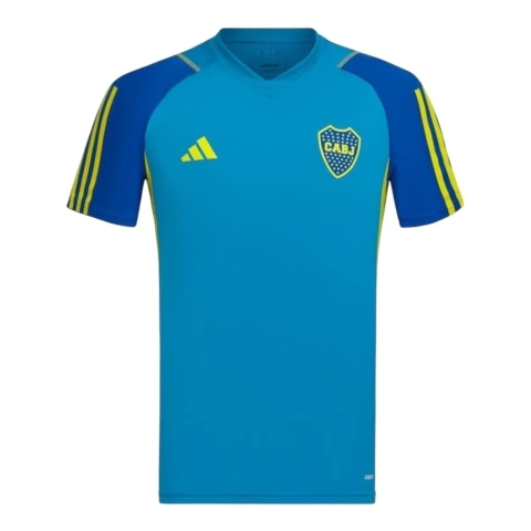 Camisa Boca Juniors Treino 24/25 - Torcedor Adidas Masculina - Azul com detalhes em amarelo