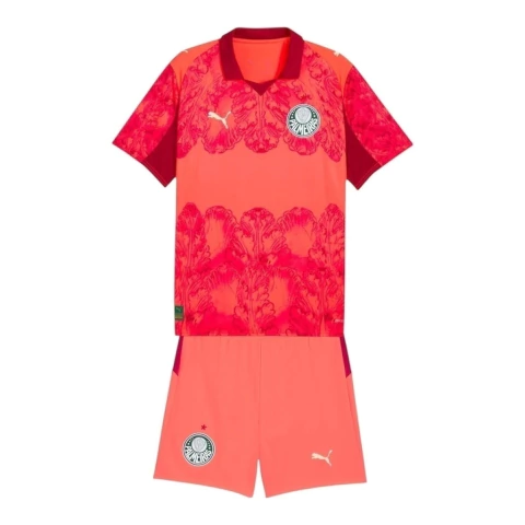 Kit Infantil Palmeiras Edição especial Mundial de Clubes Goleiro 25/26 - Puma - Laranja