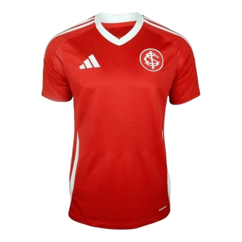Camisa Internacional I 25/26 - Torcedor Adidas Masculina - Vermelha com detalhes em branco
