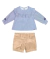 CONJ. BLUSA TRICOLINE E SHORTS COTELE CHARPEY